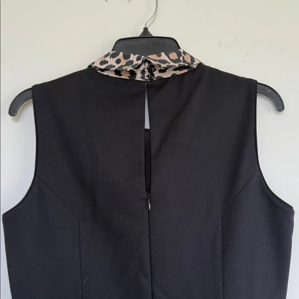 Kate Spade Black Dress with Animal Print Collar
